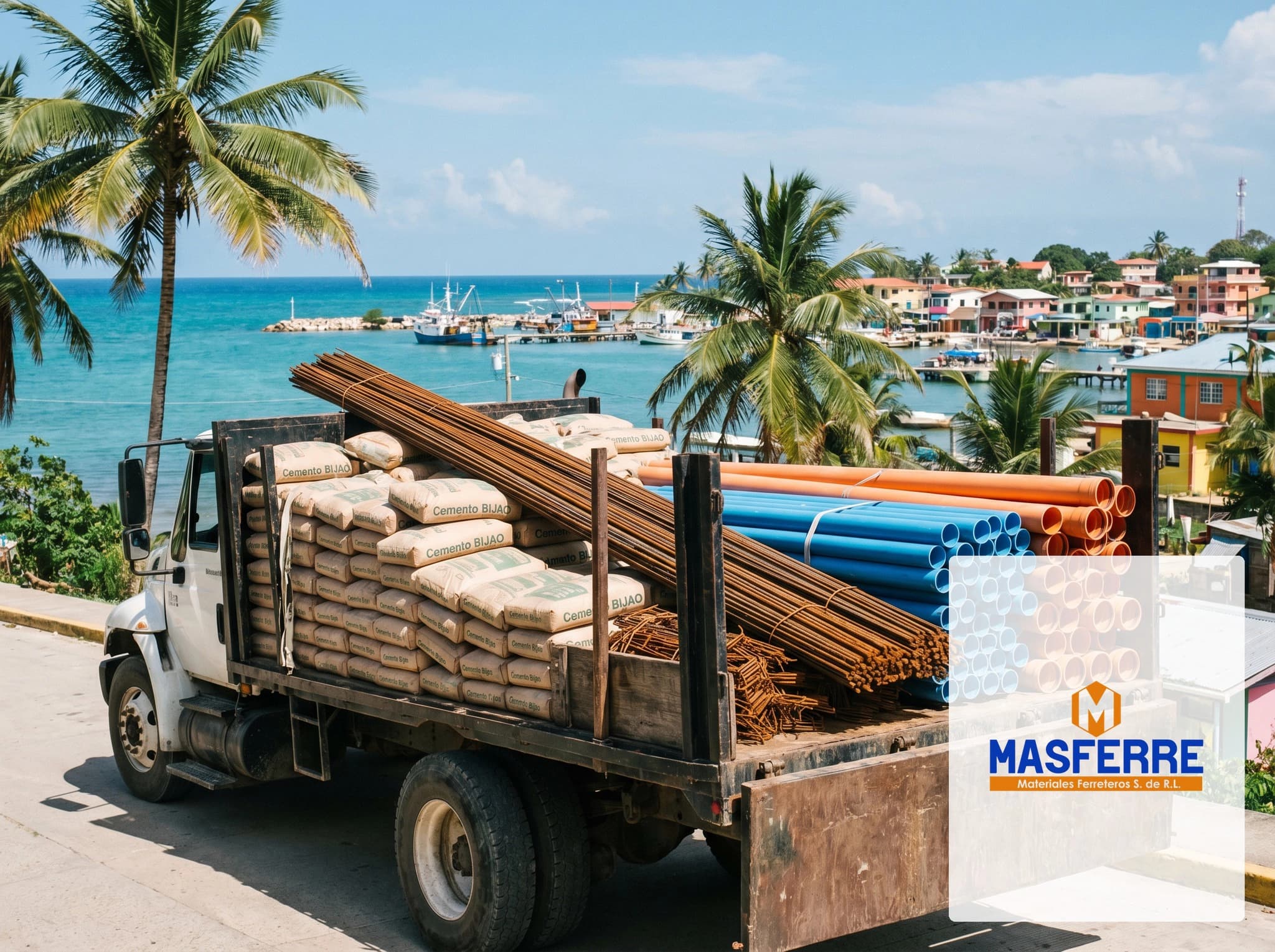 Equipo de entrega preparando materiales ferreteros para despacho