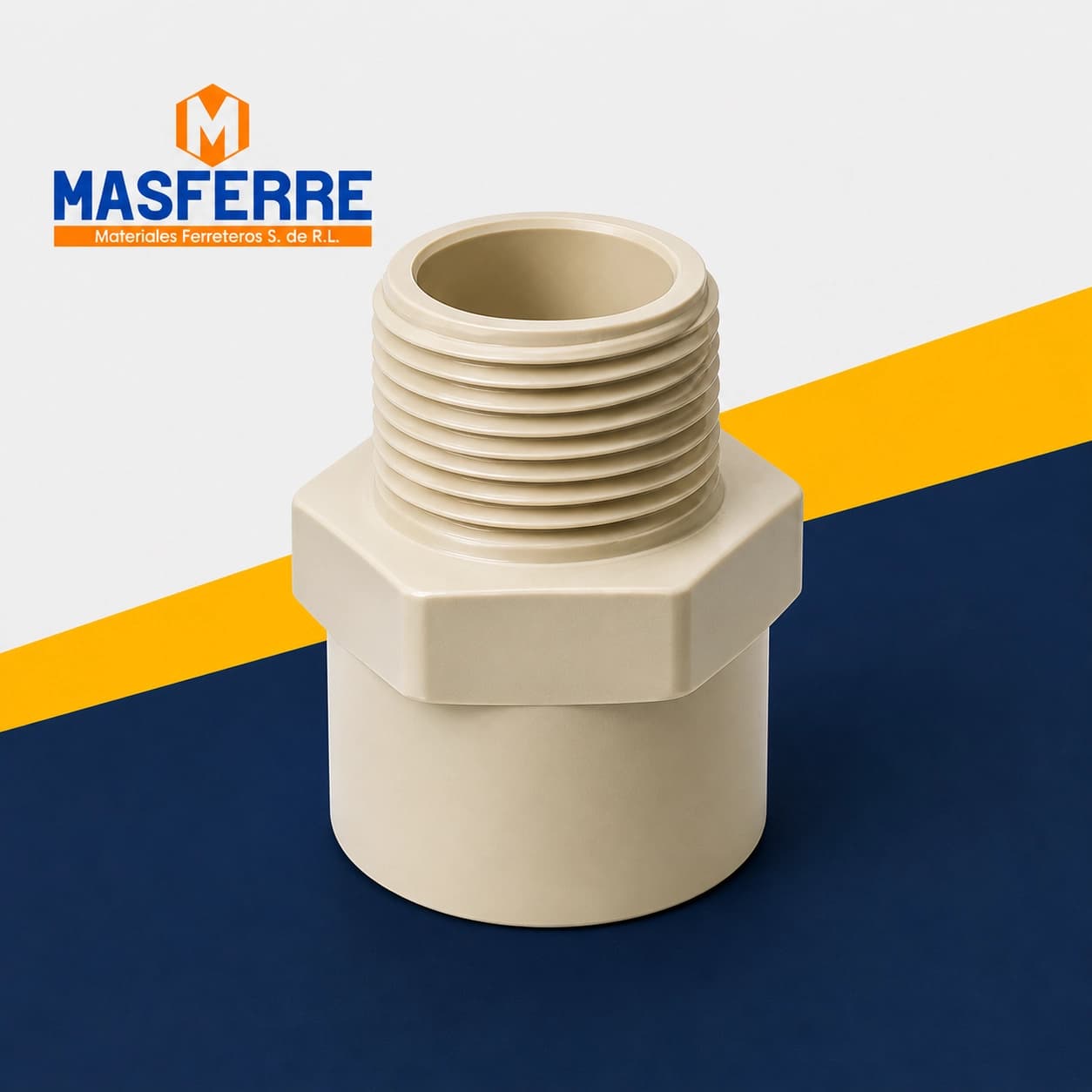 Adaptador macho PVC